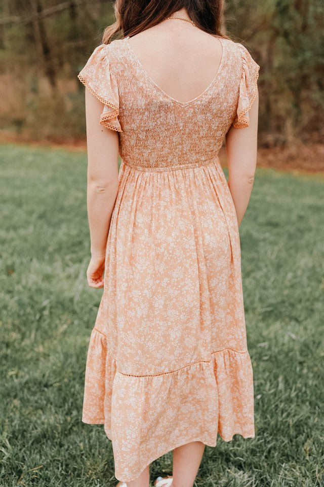 Back of Floral Fields Dress