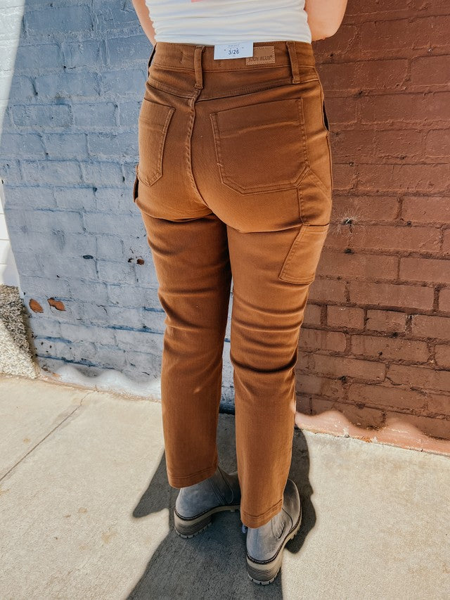 Jolene Utility Brown Jeans