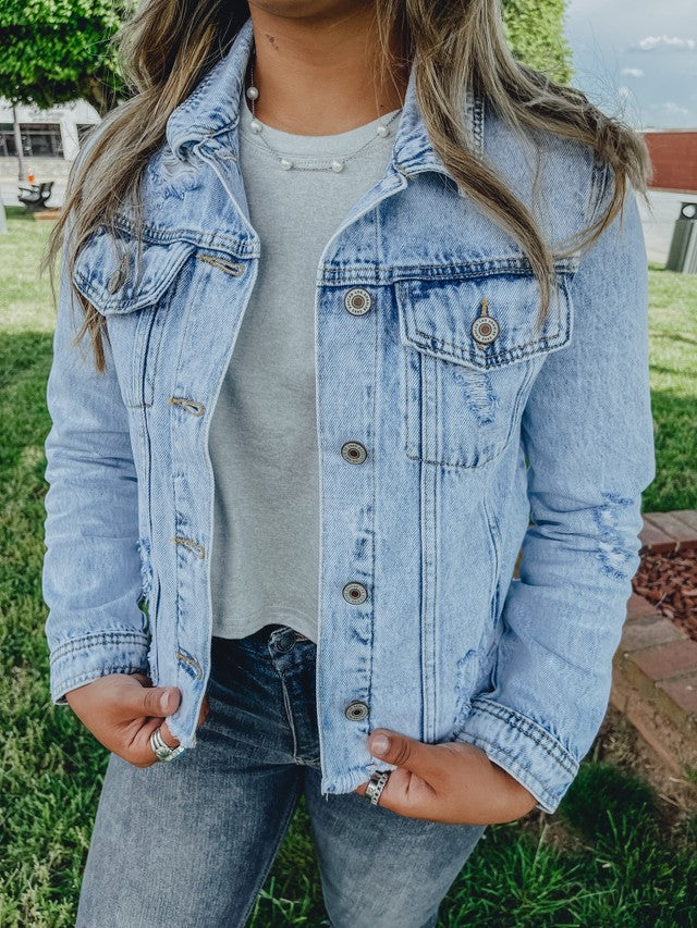 Ella Light Wash Denim Jacket
