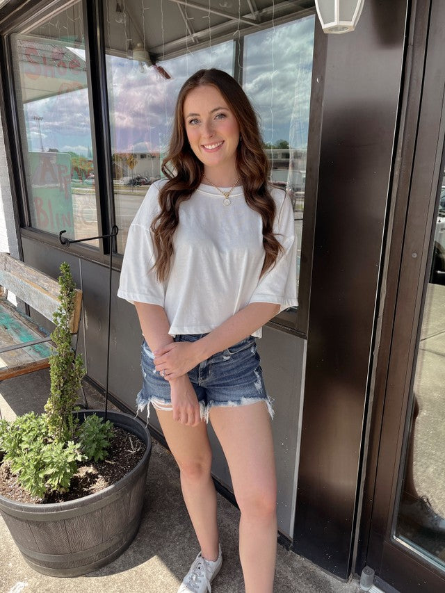 Sporty Sweetheart Crop Top White