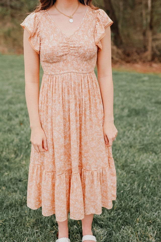 Floral Fields Dress Close Up