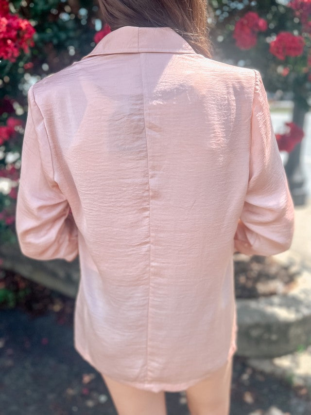 She Means Business Blazer- Mauve