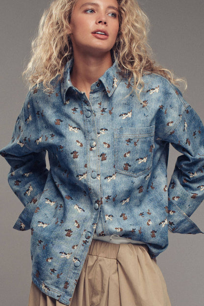 Doggy Denim Shirt
