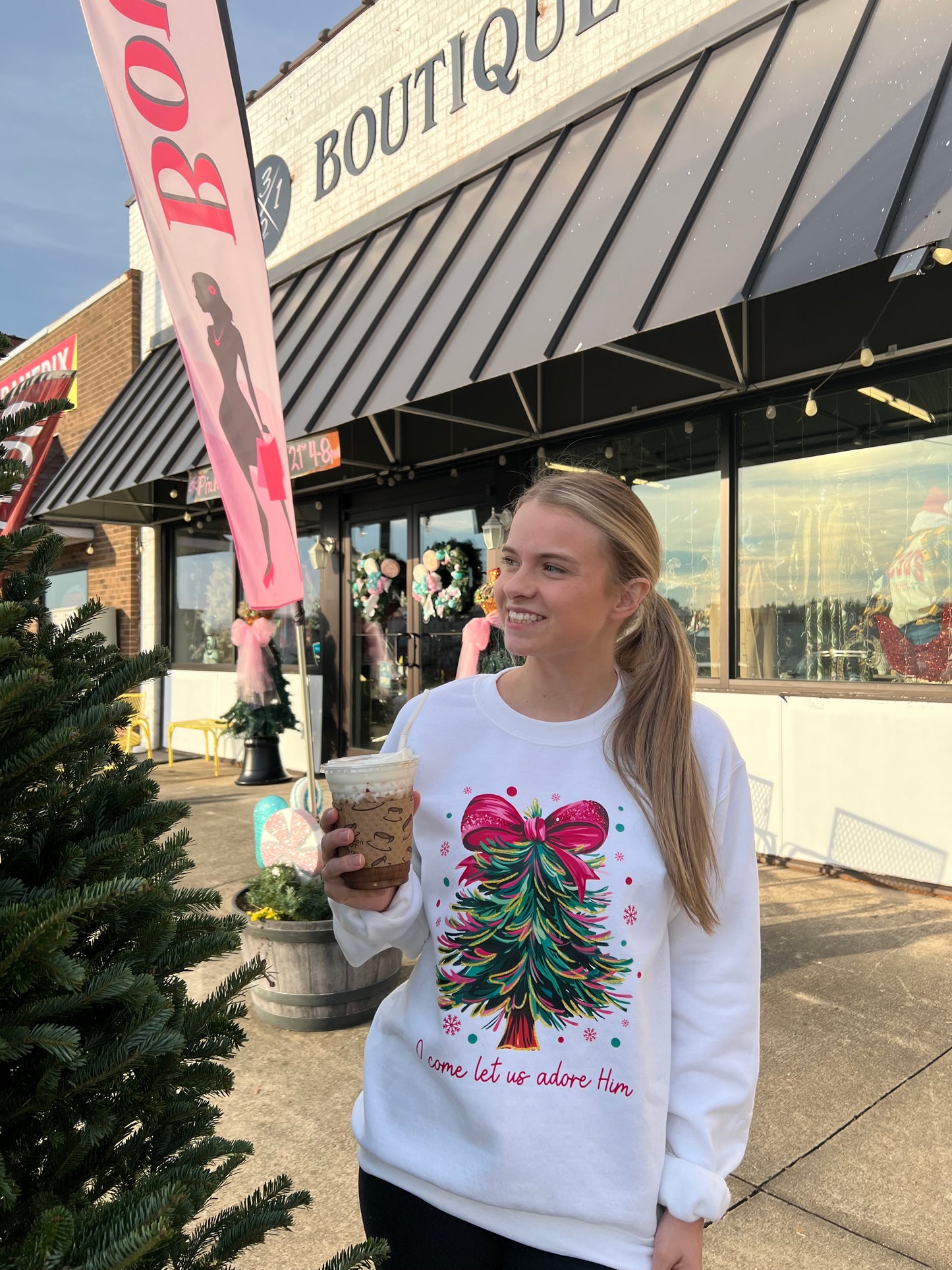 O Come Let us Adore Him Sweatshirt