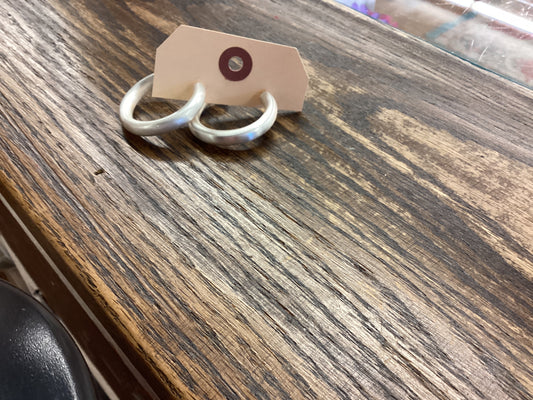 JP remix Puffy silver hoops