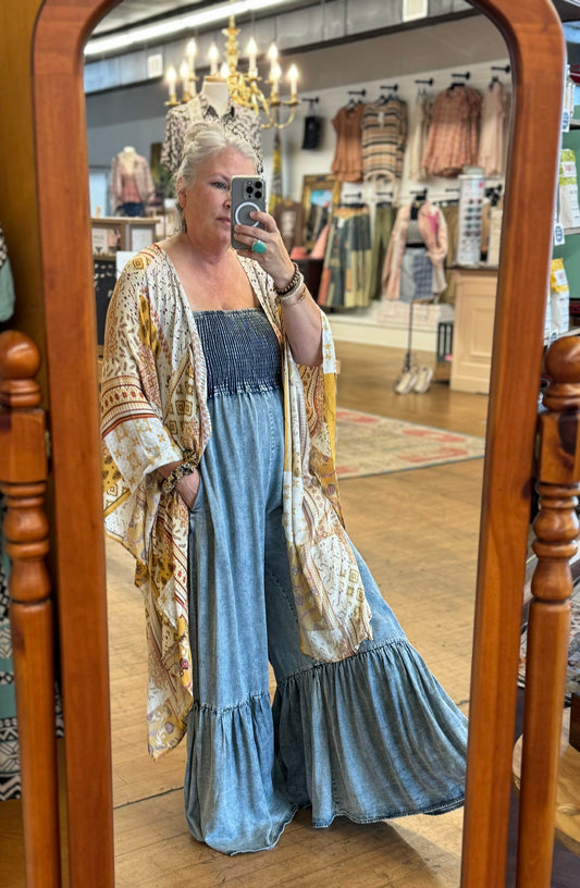 Southern Charm Denim Romper