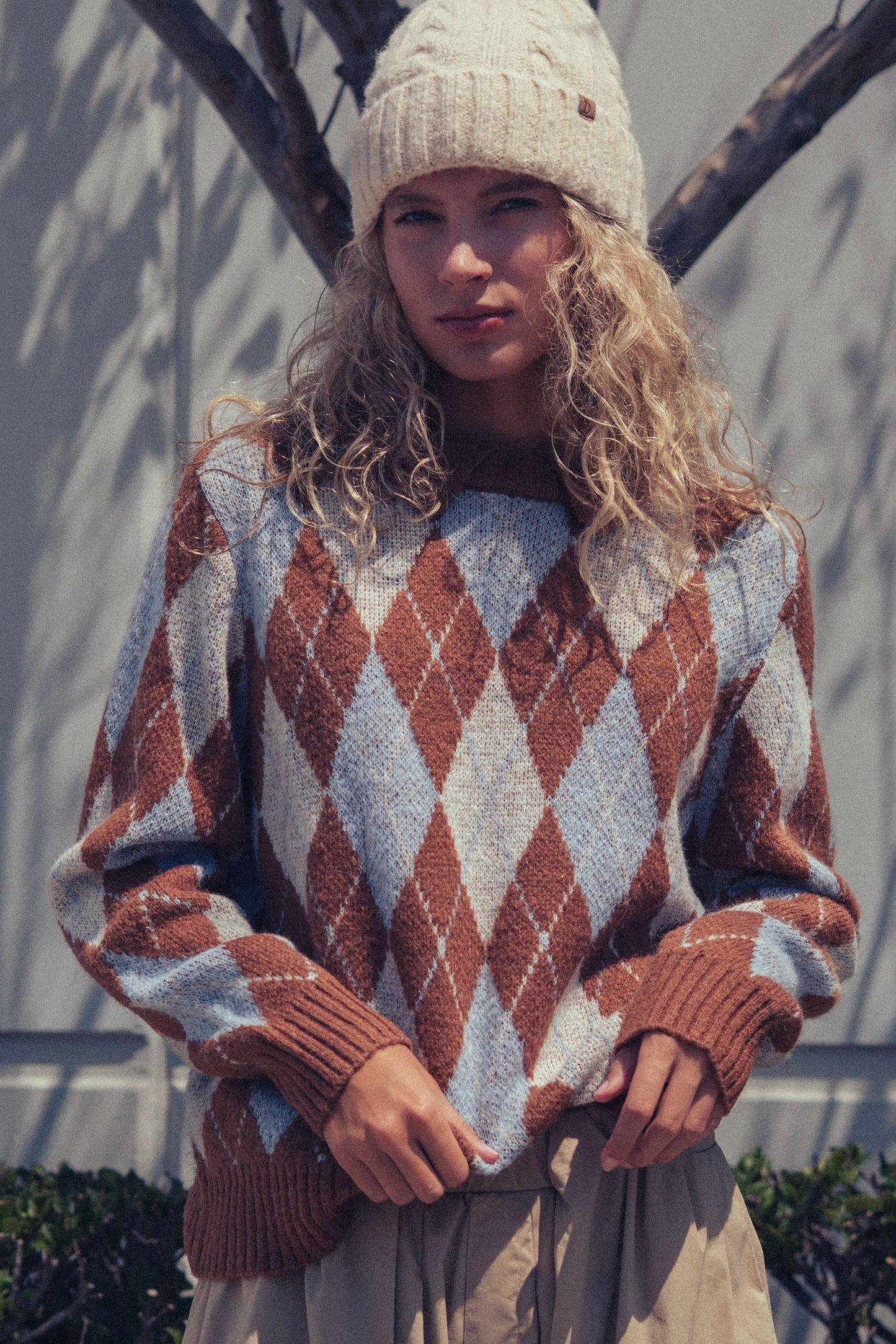 Heritage Argyle Polo Sweater
