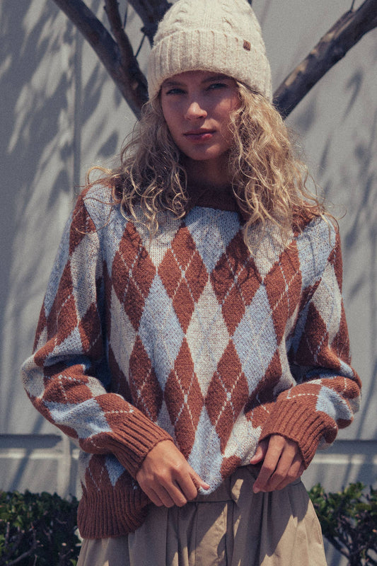 Heritage Argyle Polo Sweater