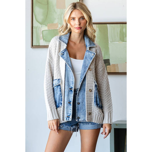 Lydia Layered Denim Jacket