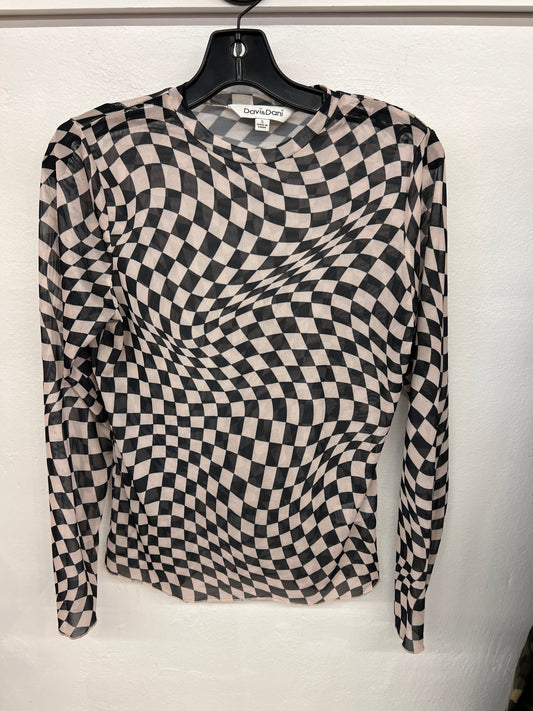 KE -  Long Sleeve Checkered Top | Small