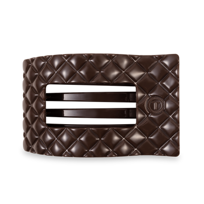 Flat Rectangle Hair Clip | Large | Truly Taupe Quilted