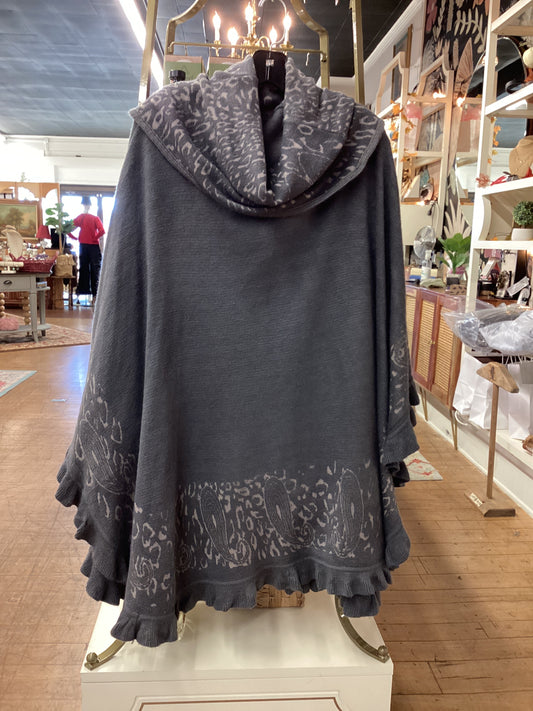 JS - Grey Turtleneck Poncho
