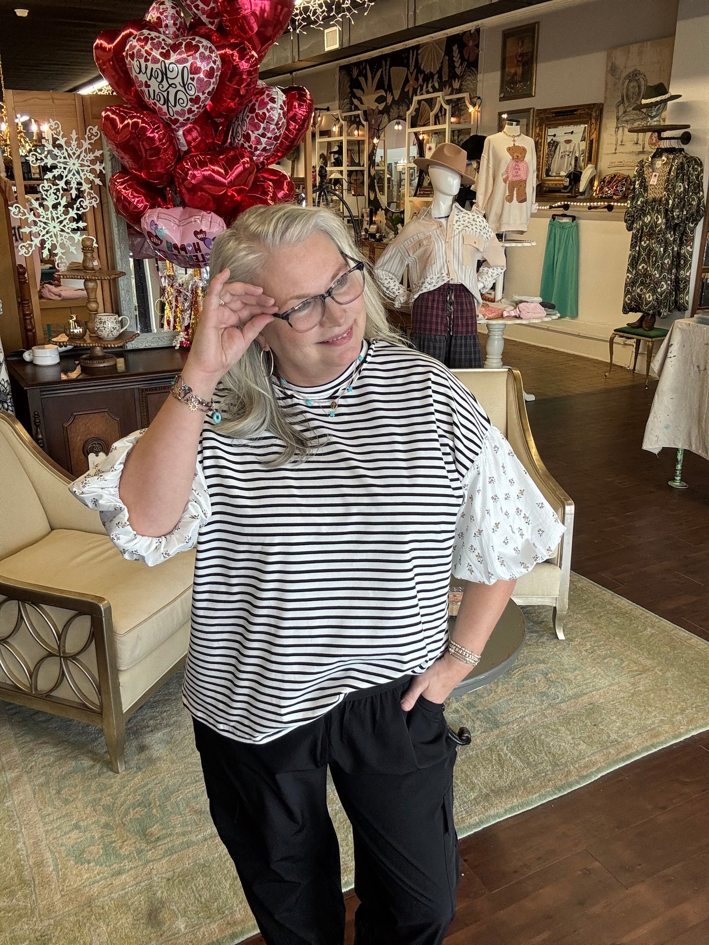 Bloom & Line Puff Sleeve Top