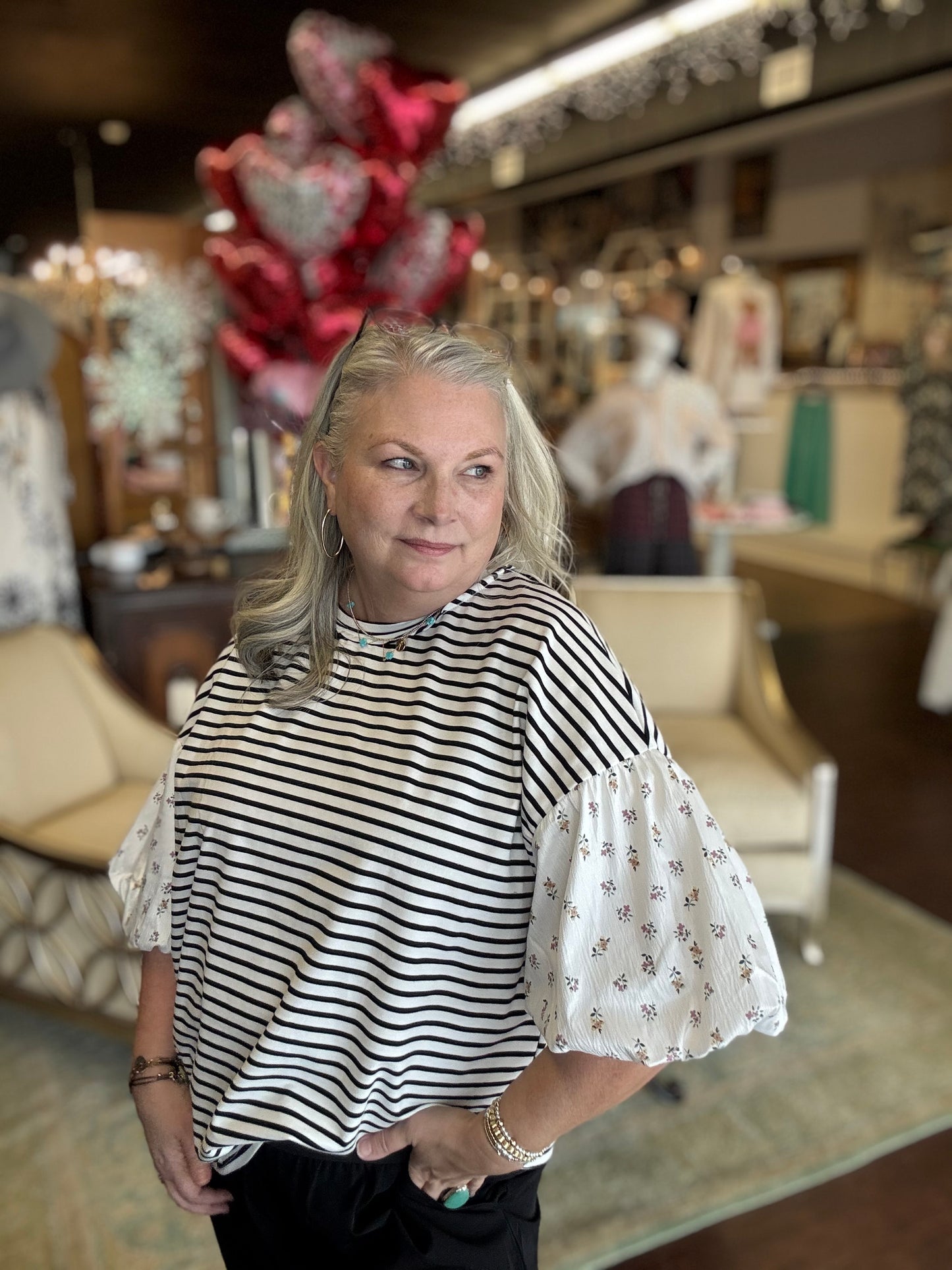 Bloom & Line Puff Sleeve Top