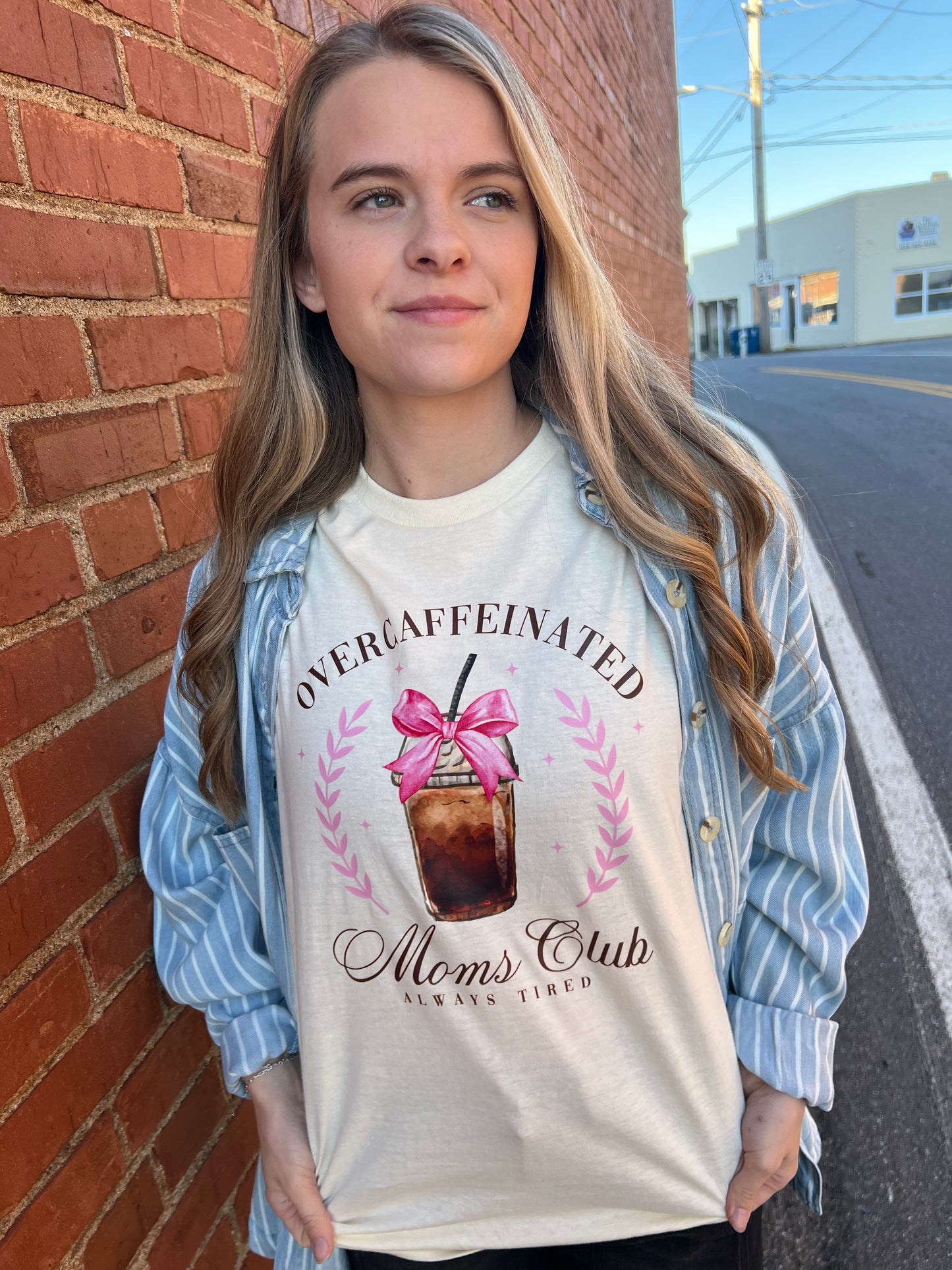 Over Caffeinated Mom's Club Tee