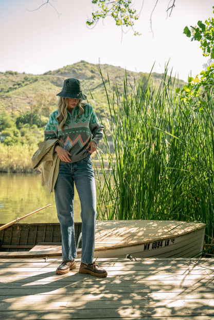 Blue Ridge Burst Half-Zip Pullover