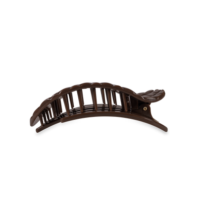 Flat Round Hair Clip | Medium | Truly Taupe Quilted
