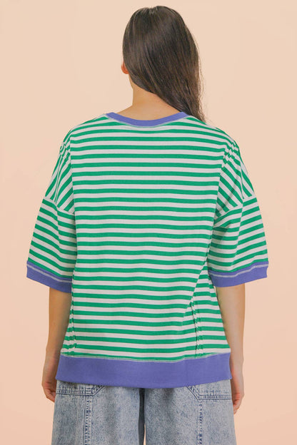 Kelly Oversized Stripe Pullover