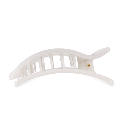 Flat Rectangle Hair Clip | Large | Coconut White