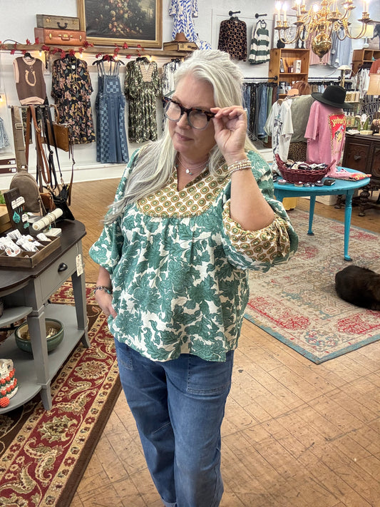 Botanic Drift Top | Green