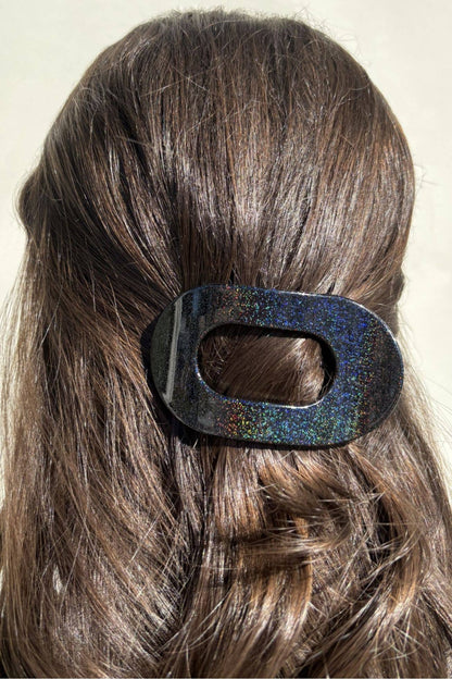 Round Flat Hair Clip | Small | Midnight Magic