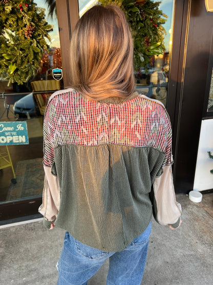 Modern Block Ribbed Top