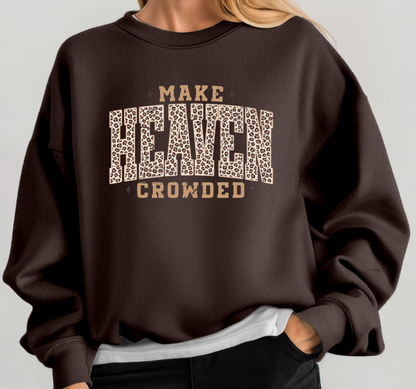 Leopard Make Heaven Crowded Sweatshirt | chocolate