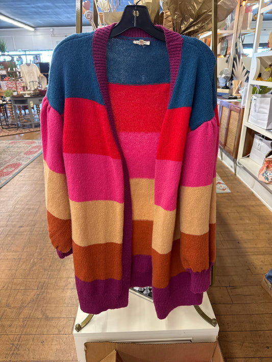 KC - Jodifil Striped Cardigan | Large