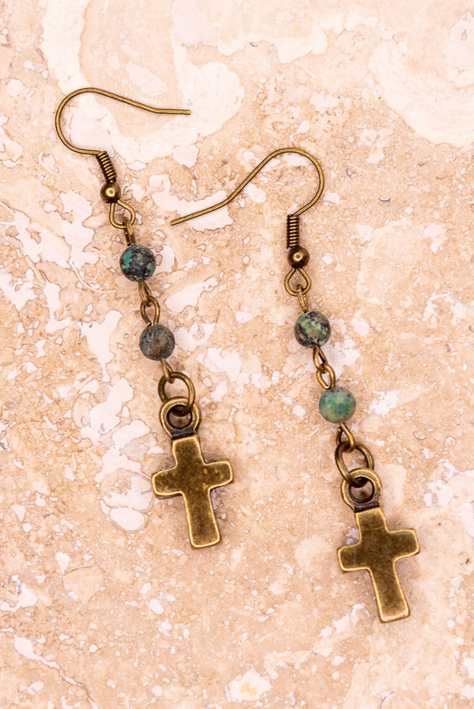 Phoebe Earrings African Turquoise