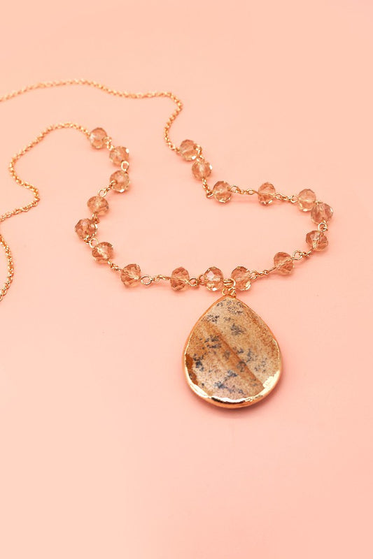 Natural Stone Pendant Necklace