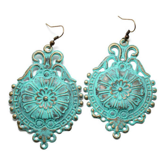 Warrior Earrings: Turquoise