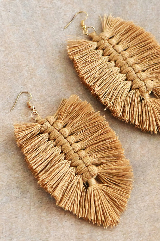 Boho Macrame Tassel Earrings