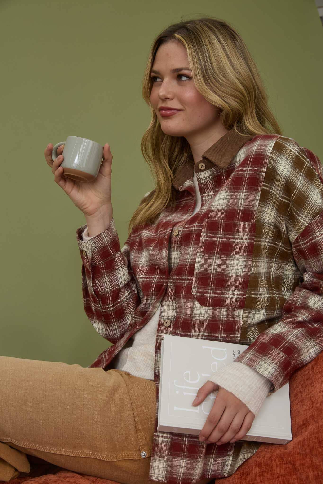 Crimson Flannel Shirt