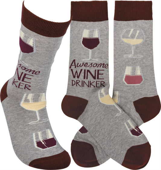 Awesome Wine Drinker Socks