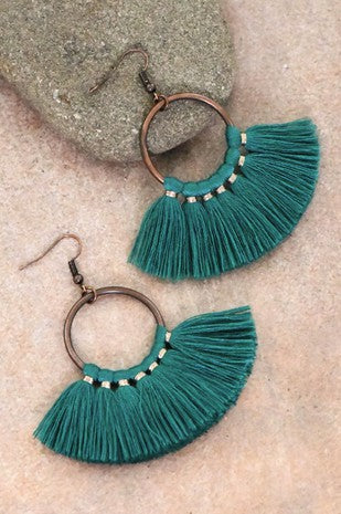 Boho Chic Colorful Tassel Earrings