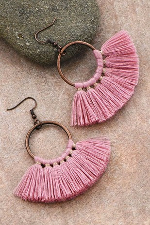 Boho Chic Colorful Tassel Earrings