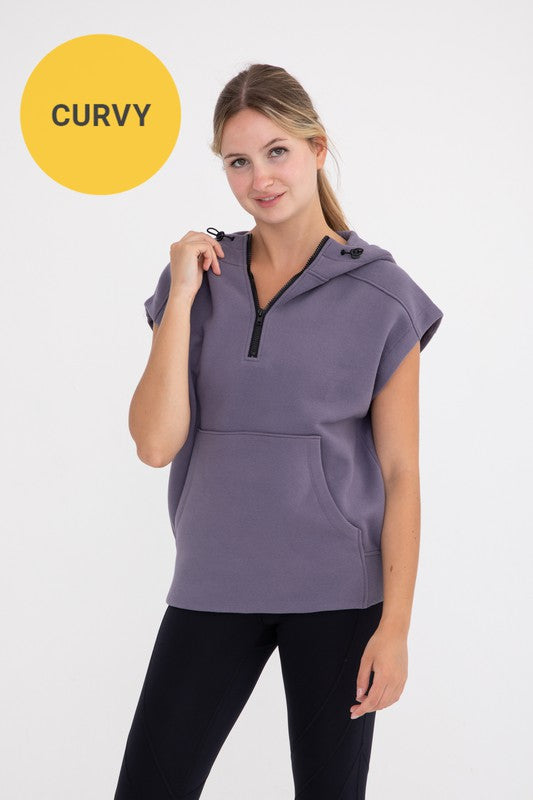 Up And Ready Cap Sleeve Workout Hoodie