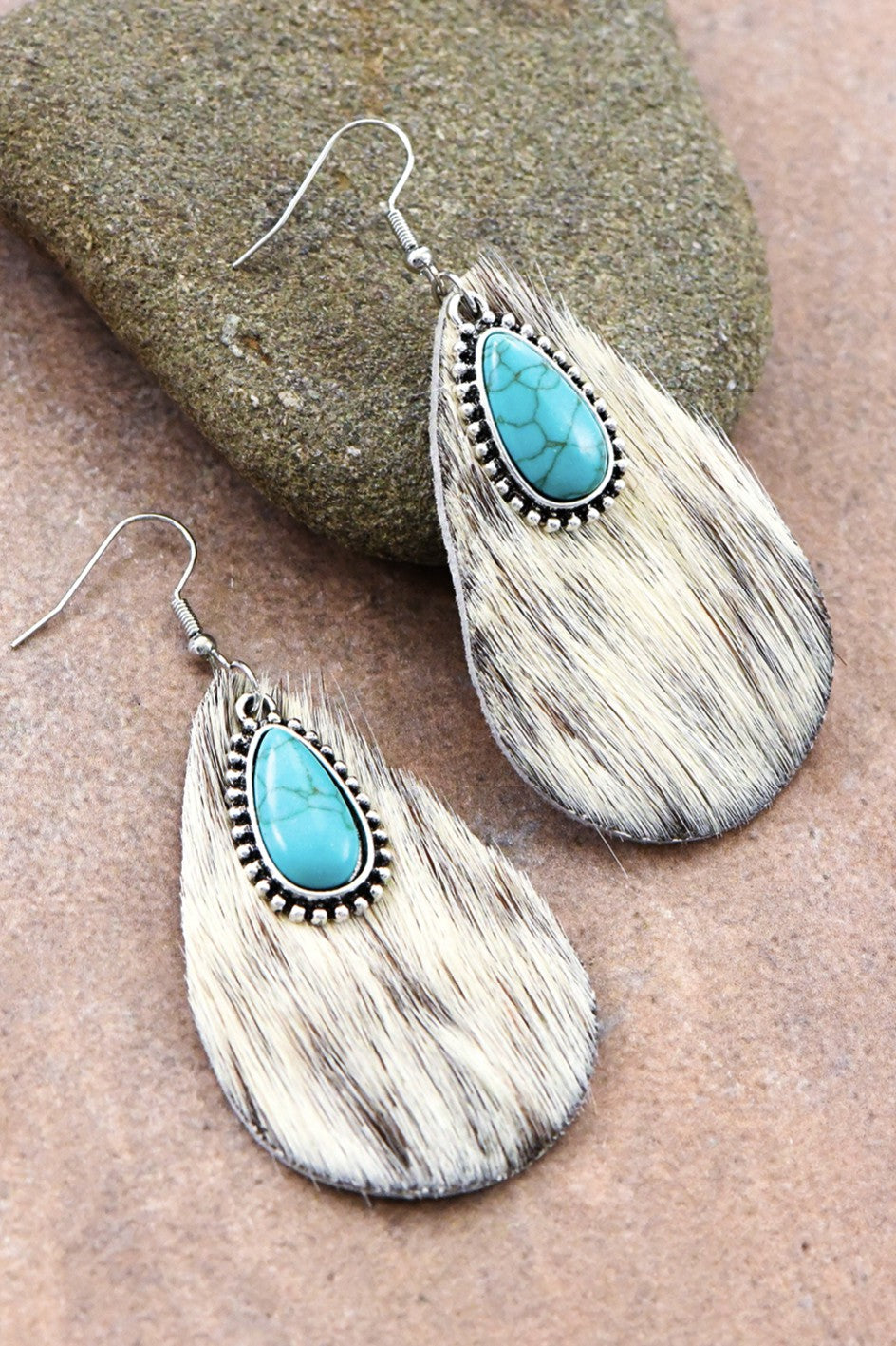 Turquoise Textured Earrings