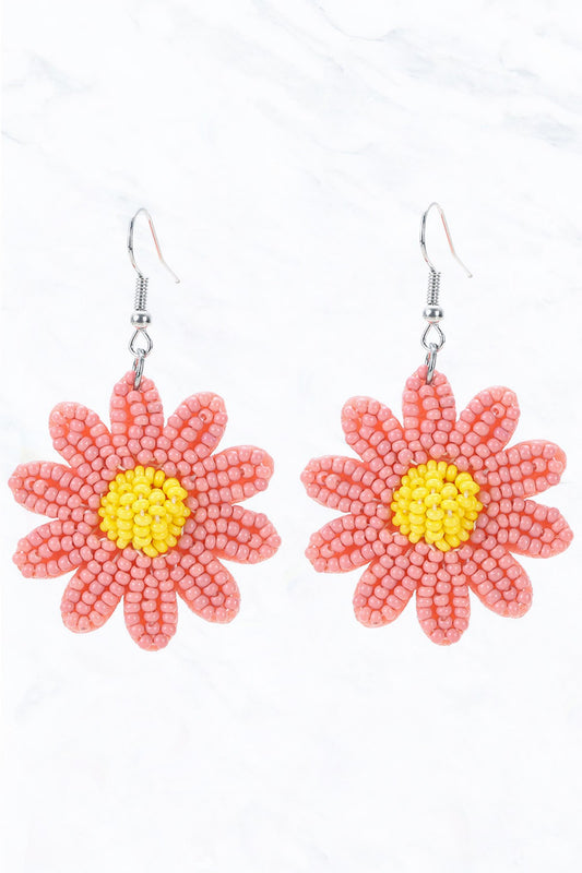 Seed Beed Daisy Earrings