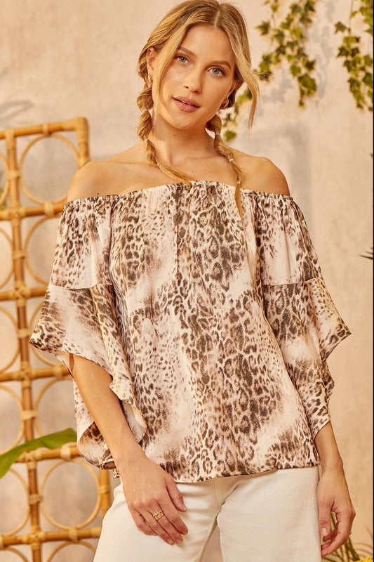 Desert Romance Animal Print Blouse