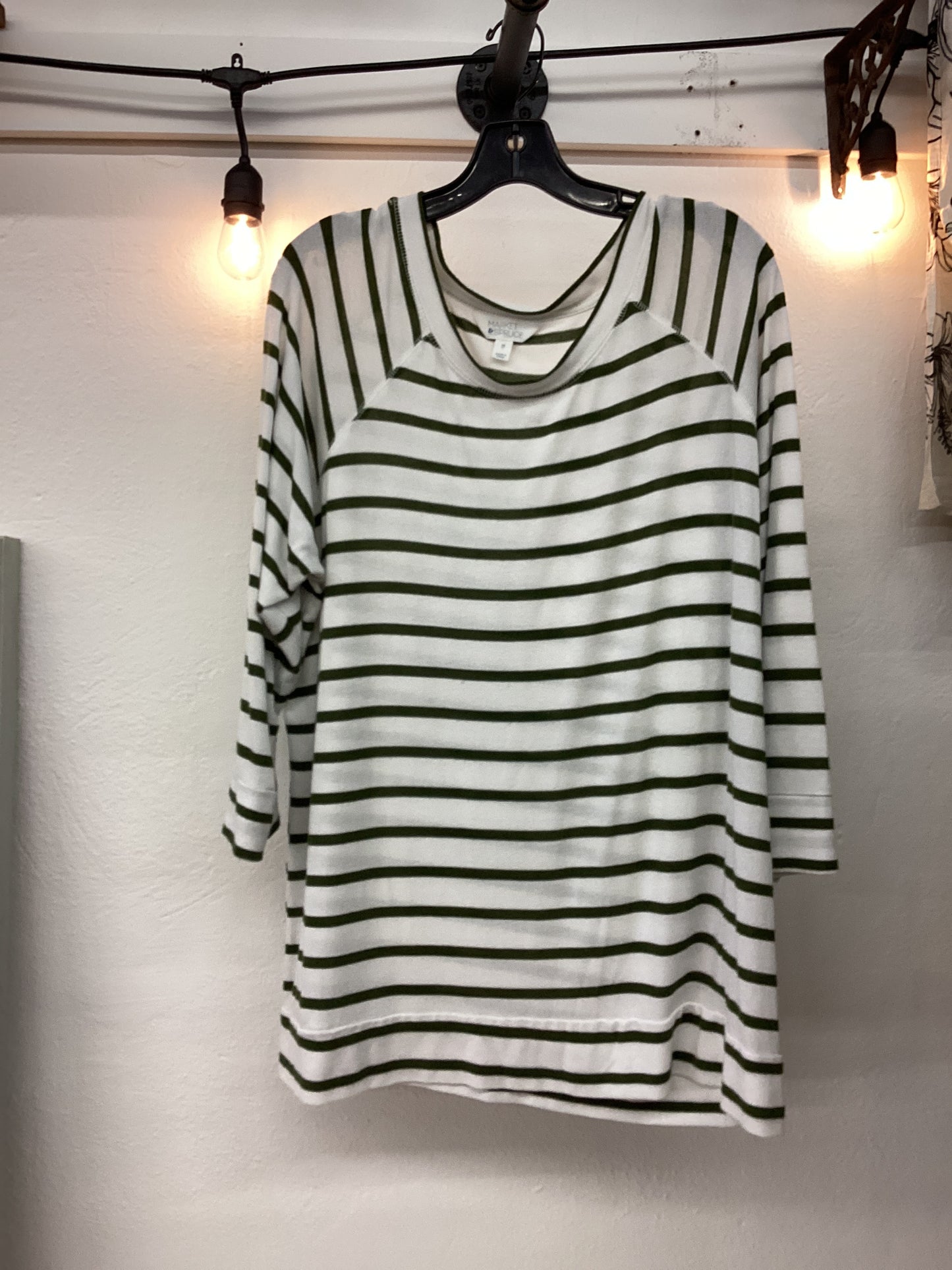 JR- Market & Spruce Green stripe top | 2X