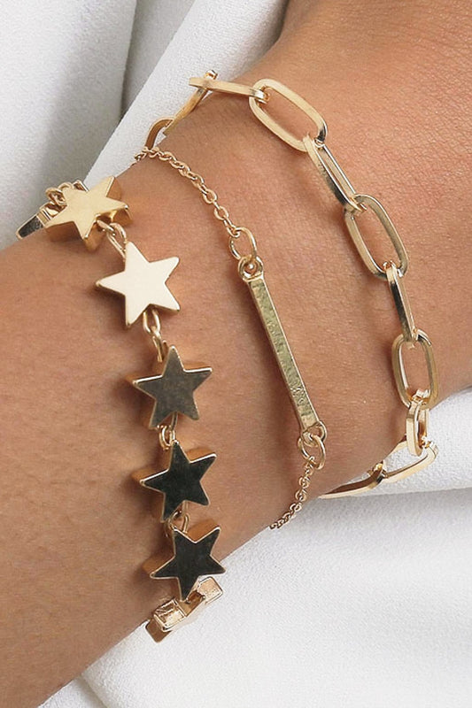 Stacking Chain Link Bracelet Set