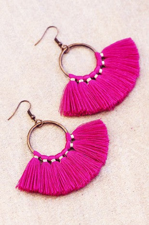 Boho Chic Colorful Tassel Earrings