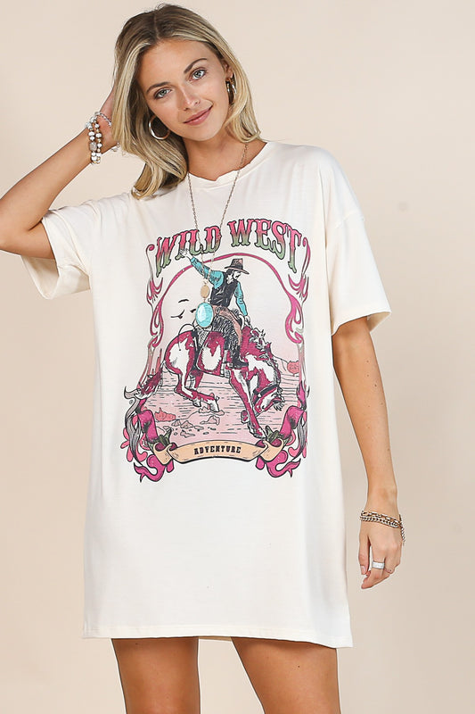 Pink Wild West T-Shirt Dress