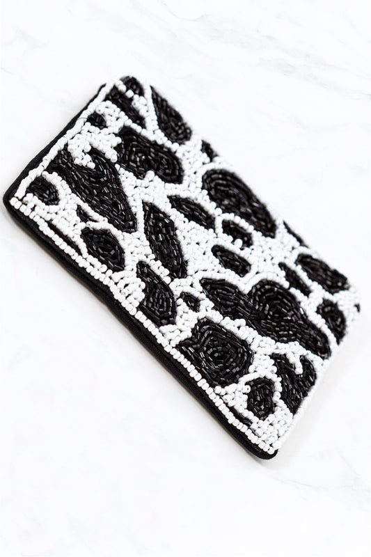 Cow Print Zip Coin Purse