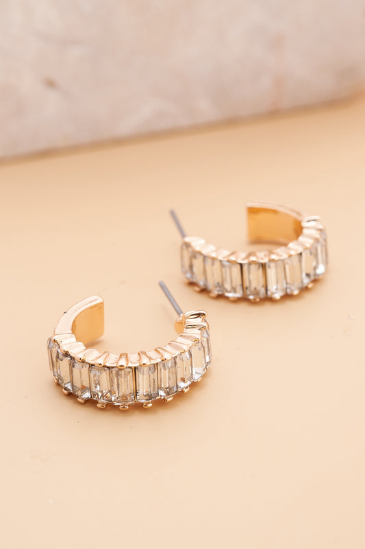 Rhinestone Hoop Earrings