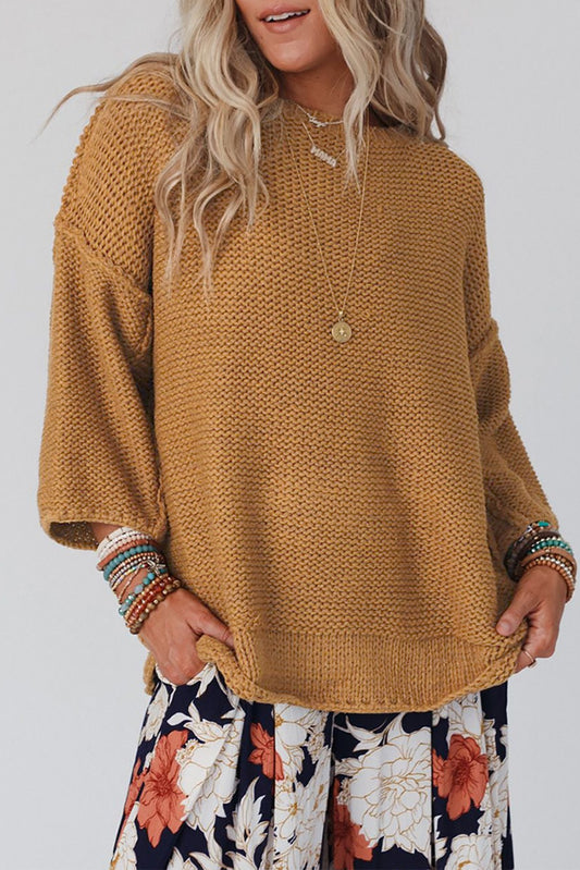Reverse Seam Long Sleeve Sweater