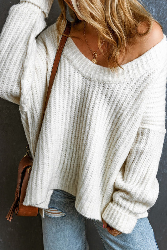 Ribbed Knit Chunky Sweater