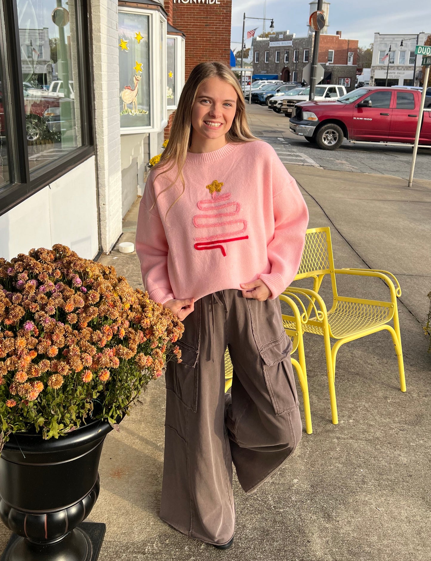 Pretty in Pink Christmas Sweater