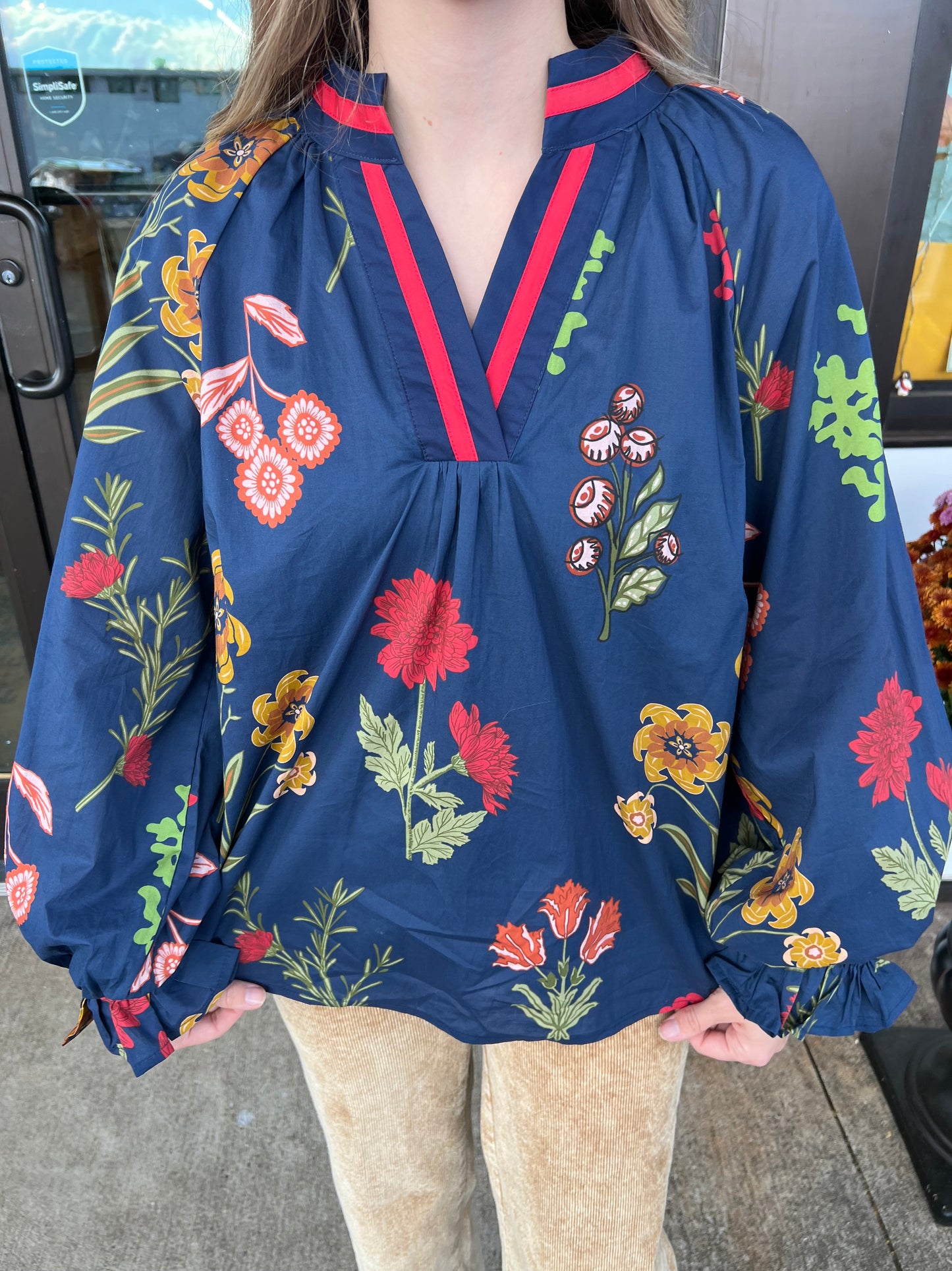 Midnight Bloom Blouse | Navy